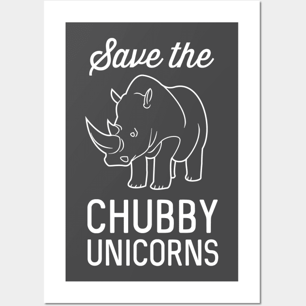 Save the Chubby Unicorns (Rhinos) Wall Art by Portals